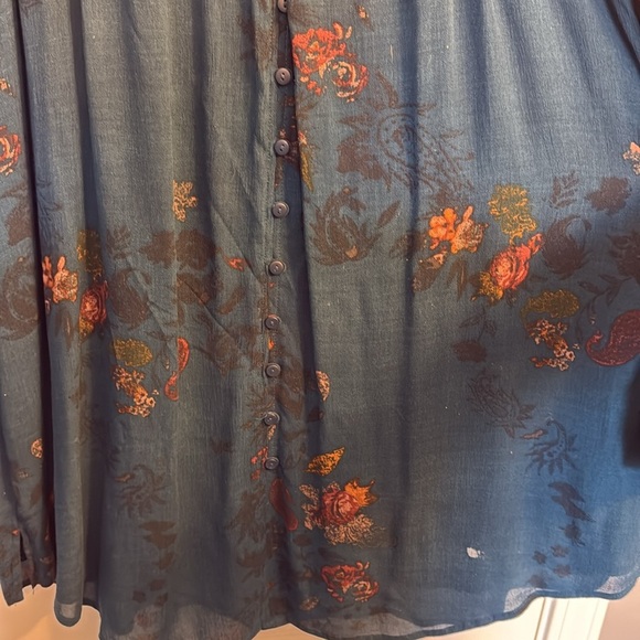 Floral Teal Dress - Picture 6 of 7